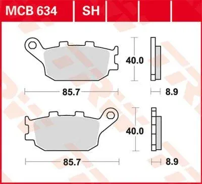 Snabb leverans BRAKE PAD TRW MCB634