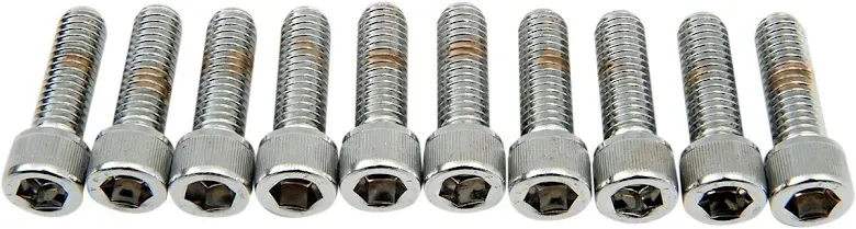 Socket-Head Bolt 3/8-16X1.25 Knurled Chrome Fri frakt
