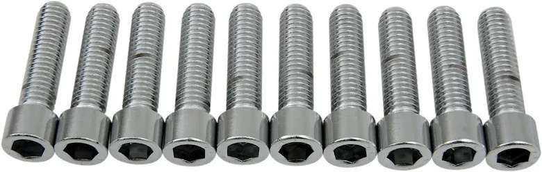 Socket-Head Bolt 3/8-16X1.5 Smooth Chrome Snabb frakt