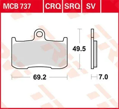 BRAKE PAD TRW MCB737 Fynd