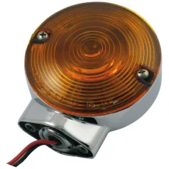 Lågt pris Turn signal assembly. Front. Amber lens. Chrome – 86-15 FLT/Touring (exkl. FLHX, FLHRS); 16-22 FLHR/C; 2023 FLHFB Electra Glide Highway King