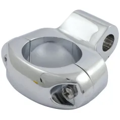 Premium Universal 1″ mirror clamp, 5/16″ mount hole. Chrome – 1″ styre