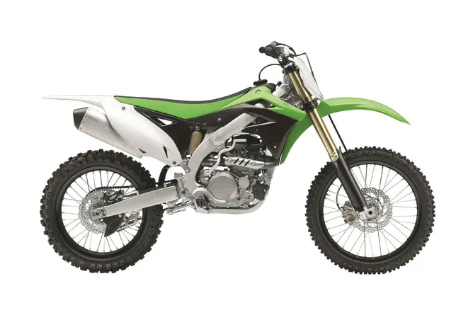 Erbjudande Sidopaneler fram Polisport originalfärg grön / svart Kawasaki KXF 450