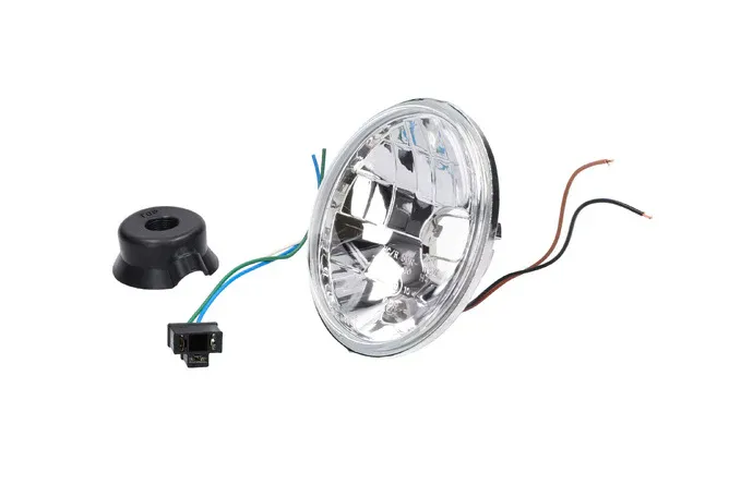 Köp online Rund strålkastare 12V H4 / HS1 halogen med parkeringsljus Simson