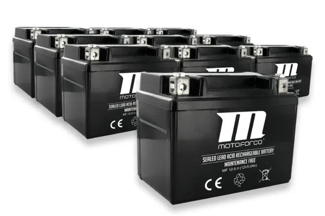 10x Batteri SLA4L-BS / 12V 5Ah +25% underhållsfri / redo att använda Fri frakt